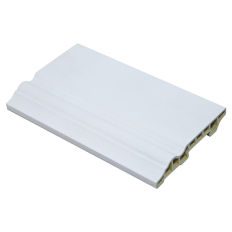 Rodapé WPC de grão de madeira de 80 mm com base composta de PVC